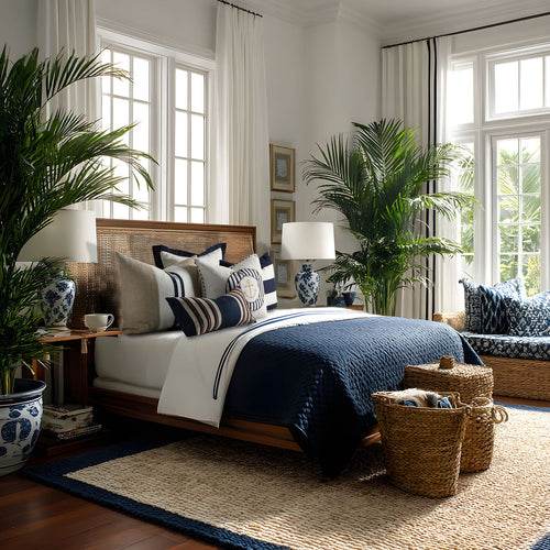 Linen Monaco Stripe 50x50